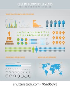 cool infographic elements for the web and print usage