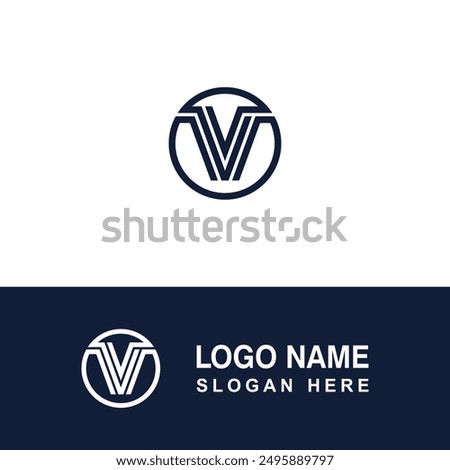 Cool initial V logo with circle.