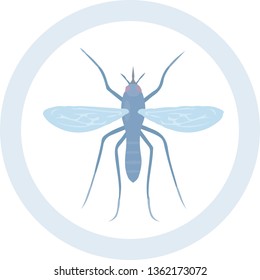 Cool insect mosquito icon in the circle for sanitation sites