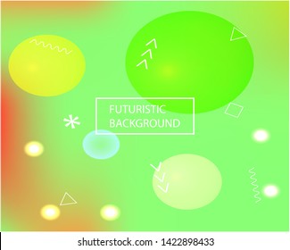 Cool interesting editable drawing. Amazing splash and spreading spot. EPS. Vector illustration space. Green editable drawing, made from random multicolor spots.