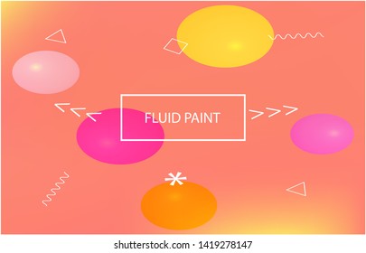 Cool interesting editable drawing. Exclusive splash and spreading spot. EPS. Vector illustration design. Pink editable drawing, made from random multicolor spots.