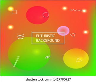Cool interesting editable drawing. Great splash and spreading spot. EPS. Vector illustration design. Green editable drawing, made from random multicolor spots.