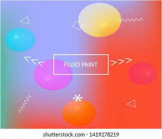 Cool interesting editable drawing. Pretty splash and spreading spot. EPS. Vector illustration presentation. Violet editable drawing, made from random multicolor spots.