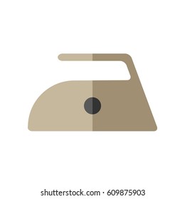 Cool iron, flat icon of washing symbols. Care of clothing. Vector illustration
