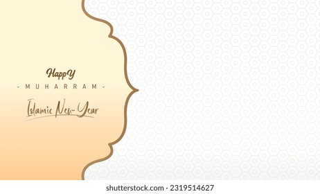 Cool Islamic wallpaper banner template design for Islamic new year celebration social media post