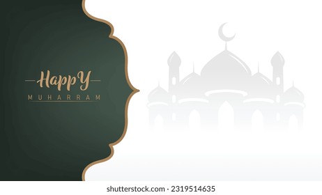 Cool Islamic wallpaper banner template design for Islamic new year celebration social media post