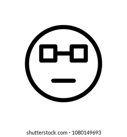 Cool isolated on white background, smiling emoticon with sunglasses