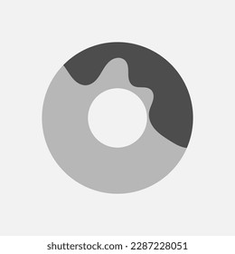 cool isolated vector donut product logo