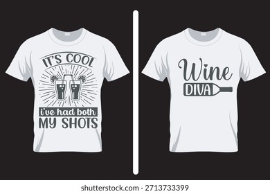 Es genial que haya tenido mis dos cortos diseños de camisetas con alcohol