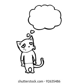 cool jazz cat with thought bubble