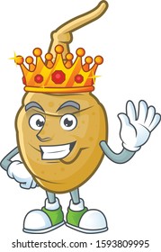 Cool King of jerusalem artichoke on cartoon character style