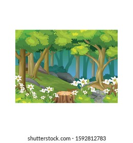 Cool Landscape Forest View cartoon for your design