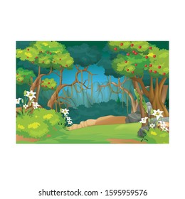 Cool Landscape Forest View cartoon for your design