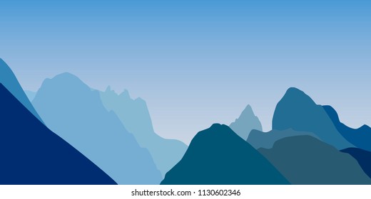 cool landscape of the mountains vector art
