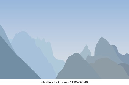 cool landscape of the mountains vector art