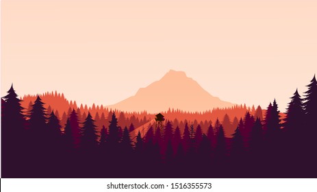 cool landscape vector for background