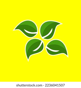 cool leaf logo vector illustration