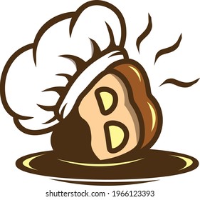 Cool letter B Bakery logo A cool logo suitable for a cafe, restaurant and bakery.