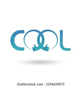 Cool Lettering Logo Design with Hand Gesture in the Middle