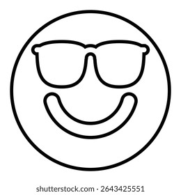 cool line icon design. cool thin black outline symbol vector illustration. editable stroke icon on transparent background.