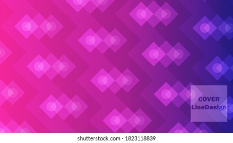 Cool line square circle hexagon triangle color design Abstract background 