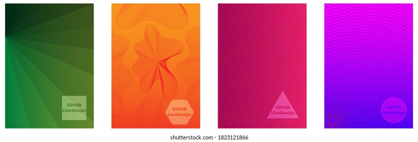 Diseño de color de triángulo hexagonal de línea cuadrada de línea fría Resumen de fondo 