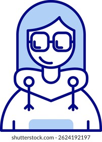 Diseño de icono de Vector de línea fresca
