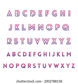 Cool-Lined Alphabet-Zeichen A bis Z