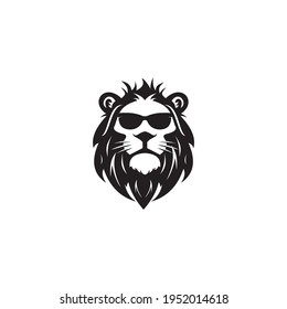 Cool Lion Design Logo Vector Template