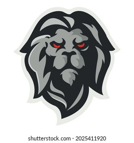 Cool Lion Face Vintage Illustration.