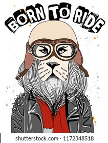 Cool lion vector design for t shirt printing