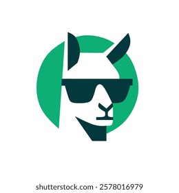 Cool llama logo design simple and elegant