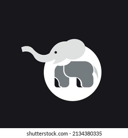 cool logo about elephant and circle