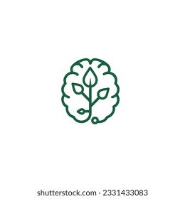 el logo genial sobre semillas que crecen en el cerebro, puede ser usado en todos los medios, porque se hace con alta resolución