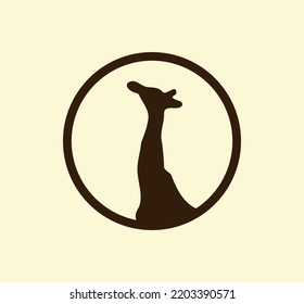 Cool Logo Design Giraffe Head, with Yellow Background. Very Unique and Different. Suitable for Companies and Businesses in Any Sector. Vector EPS 10