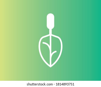 cool logo for gardening tool and leaf at the same time