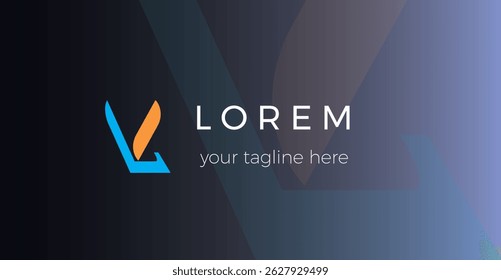 The cool logo looks like the initial letters LV or VL with various color combinations.