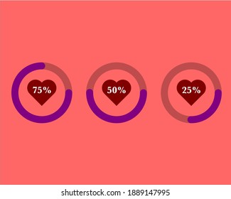 cool love loading vector design