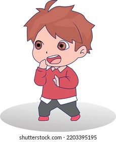 cool male objet anime vector