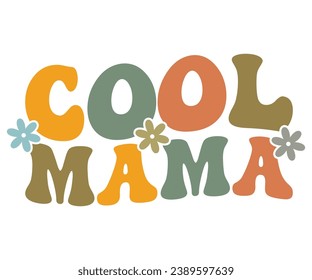 Genial Mama Svg, Mamá Vida, Día de la Madre, Mamá Piseada, Boho Mamá, Era De Mamá, Letras apiladas onduladas, Retro, Groovy, Chica Mamá, Fútbol Mamá, Genial Mamá, Gato Mamá
