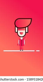 A cool man with a cheerful face is in the middle position in the illustration.