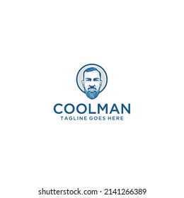 cool man ice logo design