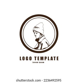Formato de eps de diseño de logotipo de Cool man