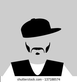 cool man with sideburns wearing cap