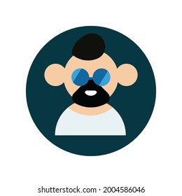 Cool Man Vector Flat Design Character In Adobe Illustrator