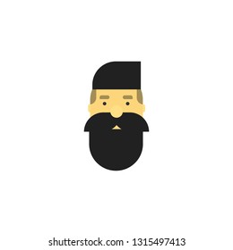 Cool Man. Vector icon illustration flat design.