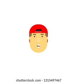 Cool Man. Vector icon illustration flat design.