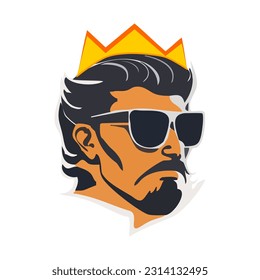 A cool man wearing sunglasses vector illustration