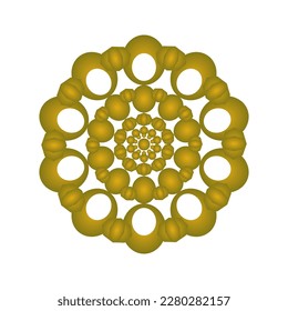 cool mandala vector in golden color.