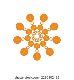 cool mandala vector in golden color.